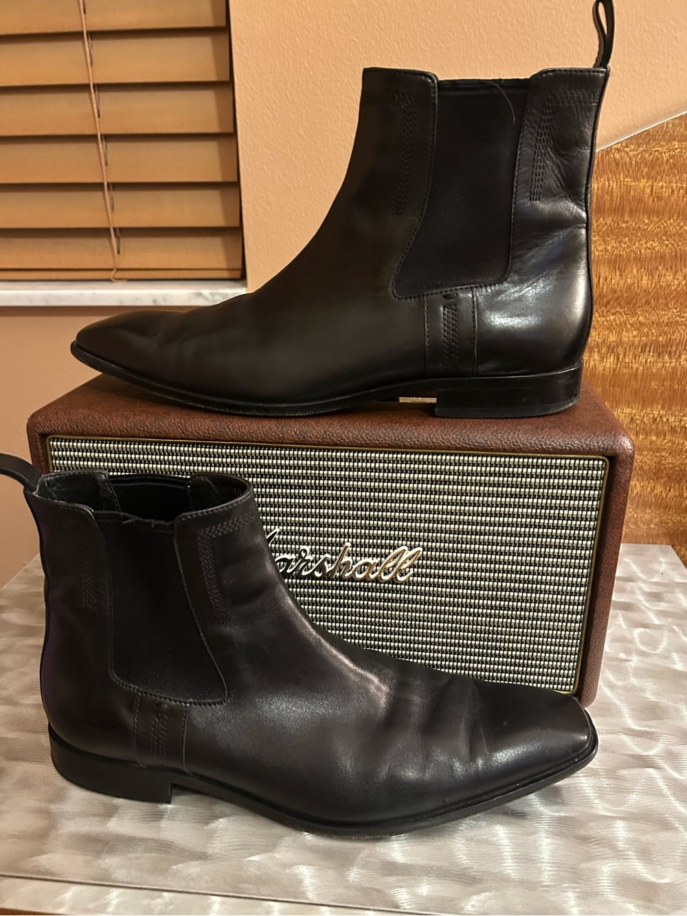 Hugo Boss Black Chelsea Boots for Men - Classic Slip-On Ankle Boots